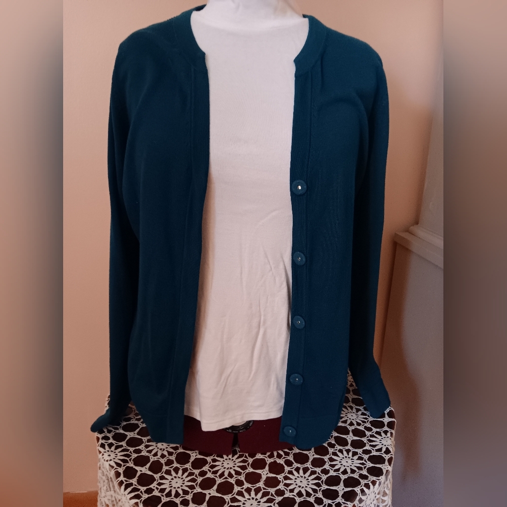 Cabi Dark Teal Cardigan